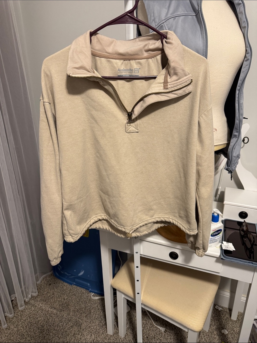 Aventura Women’s  Sandstone Beige Quarter-Zip Sweater